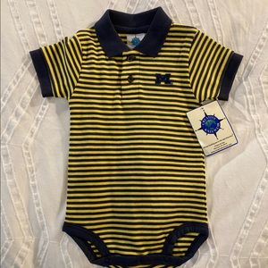 Michigan collared onesie.